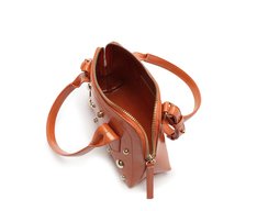 Bolsa Tote Média Pedrarias e Tachas Laranja