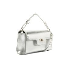 Bolsa Tiracolo Média Pedraria Prata