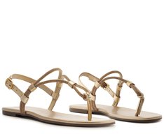 Rasteira Slim Glam Manta Dourada