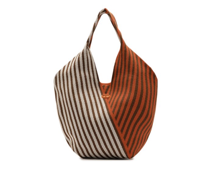 Bolsa Shopping Grande Bicolor Vermelha