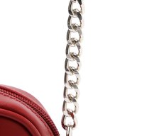 Bolsa Tiracolo Pequena Arredondada Glam Vermelha
