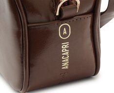 Bolsa Tote Média Bag Charm Tag Marrom