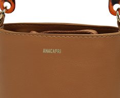 Bolsa Bucket Média Alça Acrílica Onça Marrom