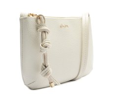 Bolsa Tiracolo Pequena Cordão Entrelaçado Branca