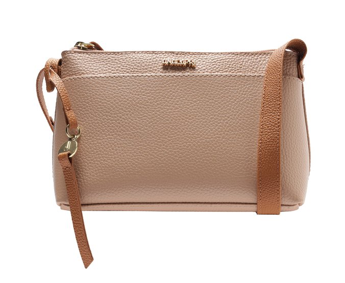 Bolsa Tiracolo Média Bag Charm Bege