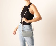 Bolsa Tiracolo Média Snake Azul