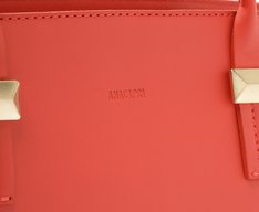 Bolsa Tote Média Detalhe Metálico Vermelha