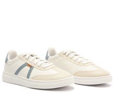 Tênis Pontilhado Lateral Branco e Azul