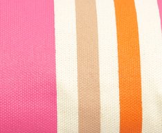 Necessaire Pequena Lona Tricolor Rosa e Laranja