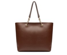 Bolsa Shopping Grande Alça Corrente Marrom