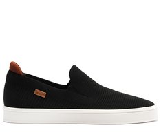 Tênis Slip On Knit Riscado Preto