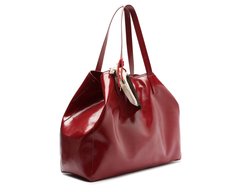 Bolsa Shopping Grande Verniz Porta Cartão Vermelha