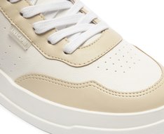 Tênis Branco Detalhamento Nude e Preto Louise