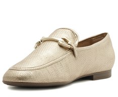 Mocassim Bridão Quadrículado Palha Dourado