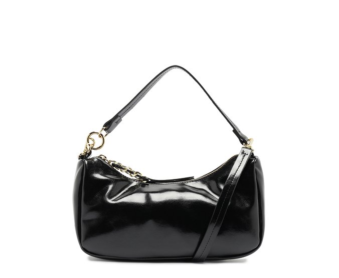 Bolsa Tiracolo Média Pingente Preta