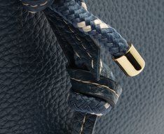 Bolsa Tiracolo Pequena Cordão Entrelaçado Azul