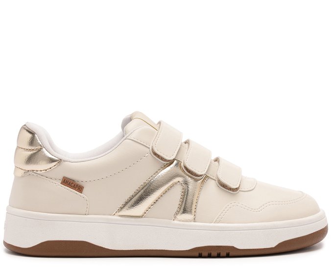 Tênis AC1119 Velcro Bege