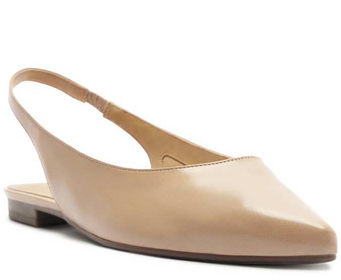 Sapatilha Slingback Bico Fino Marrom Bistro