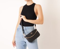 Bolsa Tiracolo Pequena Corrente Preta