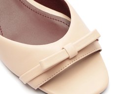 Sandália Mule Laço Reto Rosa