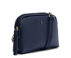 Bolsa Tiracolo Pequena Texturizada Azul