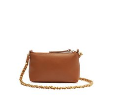 Bolsa Tiracolo Pequena Corrente Marrom