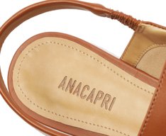 Sapatilha Slingback Tiras Fivela Marrom