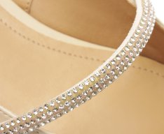 Sapatilha Slingback Tira Glam Branca