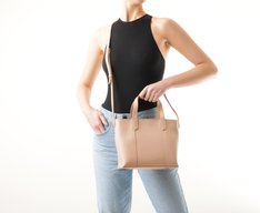 Bolsa Tote Média Nixx Monocolor Bege