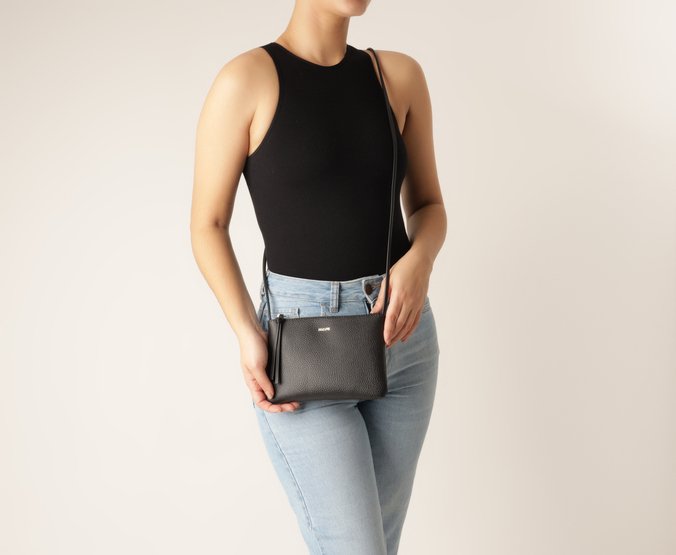 Bolsa Tiracolo Média Basic Preta