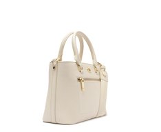 Bolsa Tote Média Zíper Branca