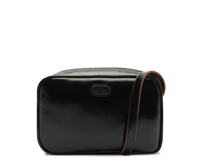 Bolsa Tiracolo Pequena Gorgurão Preta