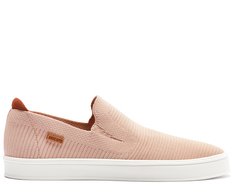 Tênis Slip On Knit Riscado Rosa
