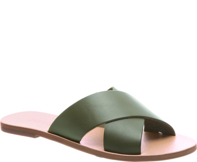 Rasteira anacapri verde Clearance
