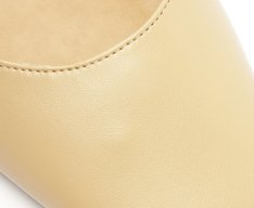 Sapatilha Slingback Basic Salto Bloco Bege