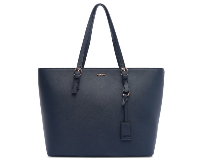 Bolsa Shopping Grande Bag Charm Fivela Azul