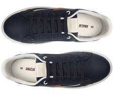 Tênis Detalhe Onda Branco Azul