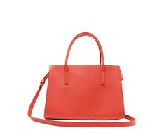 Bolsa Tote Média Detalhe Metálico Vermelha