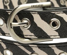 Cinto Fivela Ilhós Animal Print Zebra