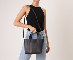 Bolsa Tote Média Tressê Preta
