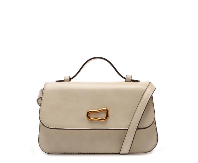 Bolsas Tiracolo Preta Botão Branco Off