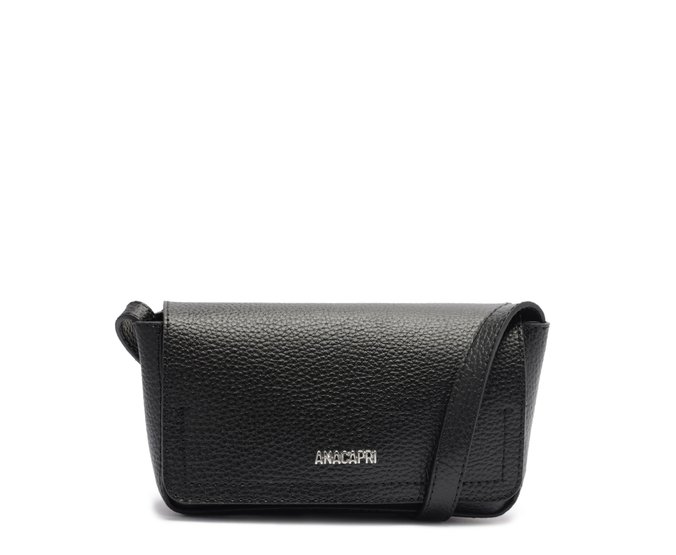 Bolsa Tiracolo Pequena Retangular Minimal Preta