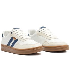 Tênis Listra Dupla Branco e Azul