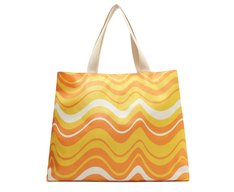 Bolsa Shopping Grande Ondas Sundown Laranja