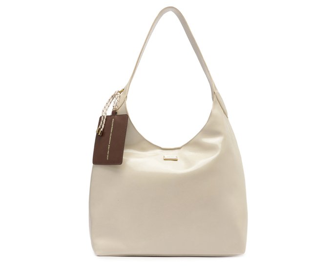 Bolsa Shopping Grande Boho Porta Cartão Branca
