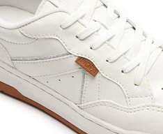Tênis Recortes Kei Glitter Branco E Prata