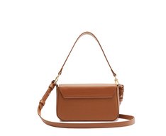 Bolsa Tiracolo Média Baguete Pespontada Marrom