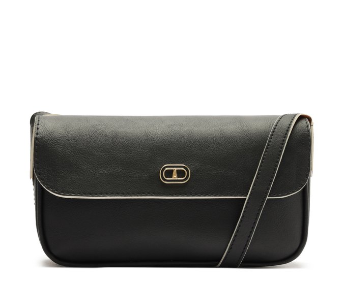 Bolsa Tiracolo Média Eco Preta