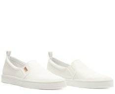 Tênis Slip On Liso Branco