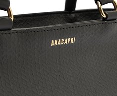 Bolsa Tote Média Snake Preta